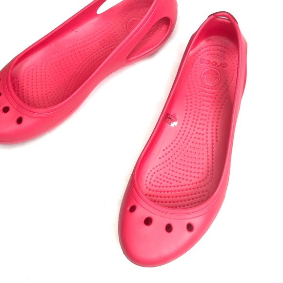 crocs ballet flats pink